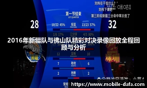 2016年新疆队与佛山队精彩对决录像回放全程回顾与分析